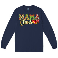 Navy mama claus Long Sleeve Tee - JahusDesignShop