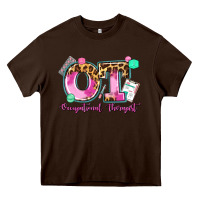Chocolate Brown ot occupational therapist Heavy Core Tee - AdoDesignShop