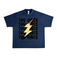 Navy 100 days of school Urban Heavy Tee - MaliasSmallBusiness