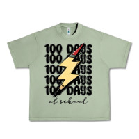 Oil Green 100 days of school Urban Heavy Tee - MaliasSmallBusiness