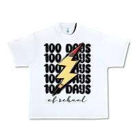 White 100 days of school Urban Heavy Tee - MaliasSmallBusiness