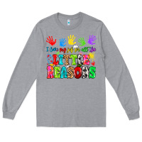 Heather Grey I love my job for all the little reasons Long Sleeve Tee - MaliasSmallBusiness