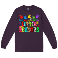Plum I love my job for all the little reasons Long Sleeve Tee - MaliasSmallBusiness