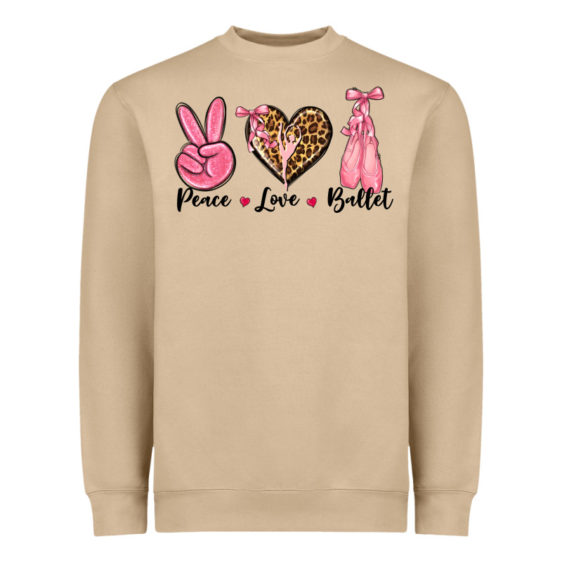 Peace Love Ballet Heavyweight Sweatshirt by NancyCooperArtShop | Teevron