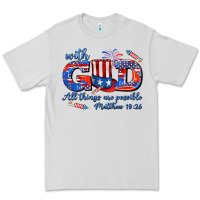 Dove Grey with god all things are possible usa Premium Tee - AdoDesignShop