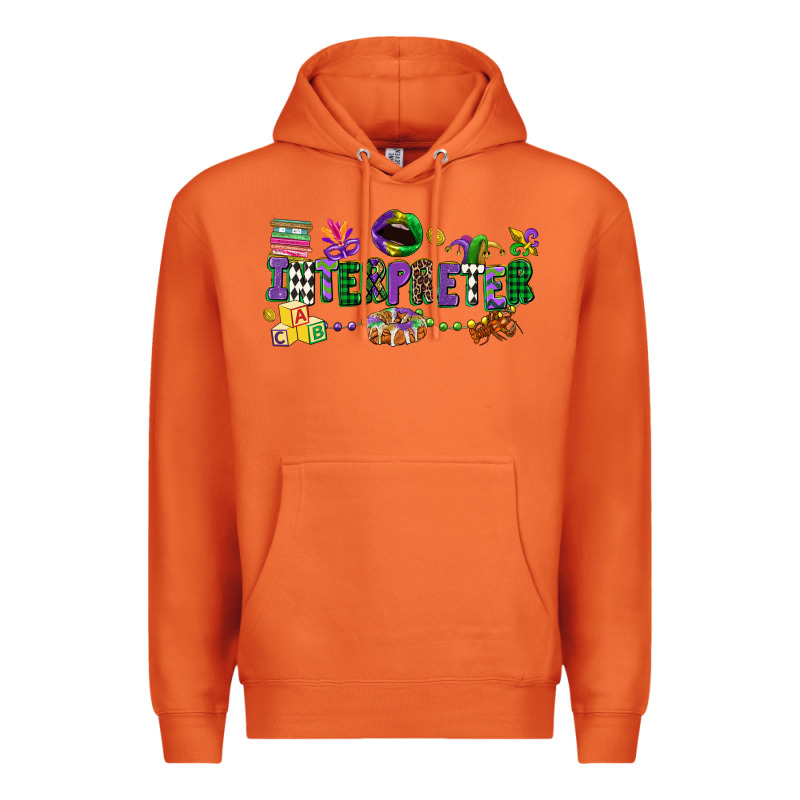 Interpreter Mardi Gras Premium Hoodie by CowGirlArtShop | Teevron