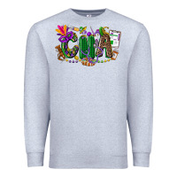 Heather Grey cna mardi gras Premium Sweatshirt - CowGirlArtShop