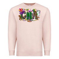 Pale Pink cna mardi gras Premium Sweatshirt - CowGirlArtShop