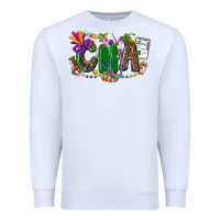 White cna mardi gras Premium Sweatshirt - CowGirlArtShop