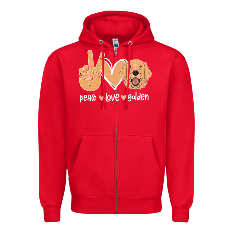 Peace Love Golden Zipper Hoodie by Bettercallsaul | Teevron