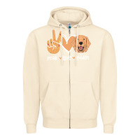 Sandshell Peace Love Golden Zipper Hoodie - Bettercallsaul
