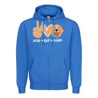 True Royal Peace Love Golden Zipper Hoodie - Bettercallsaul