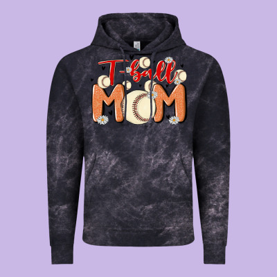 T Ball Mom Vintage Hoodie Designed By Maliassmallbusiness