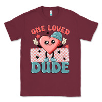 Burgundy one loved dude Classic Tee - MaliasSmallBusiness