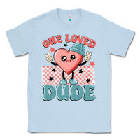 Dusty Blue one loved dude Classic Tee - MaliasSmallBusiness