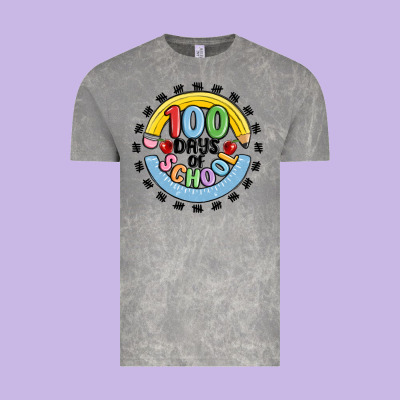 100 Days Of School Vintage Tee Designed By Maliassmallbusiness