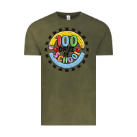 Vintage Olive 100 days of school Vintage Tee - MaliasSmallBusiness