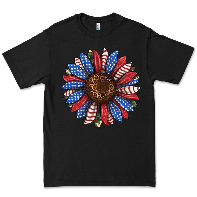 Usa Flag Camouflage Sunflower Premium Tee by JahusDesignShop | Teevron