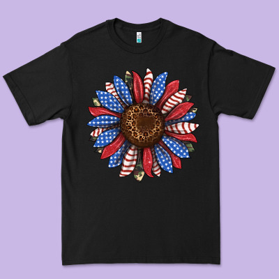 Usa Flag Camouflage Sunflower Premium Tee Designed By Jahusdesignshop