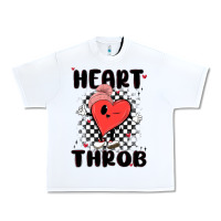 White heart throb Urban Heavy Tee - MaliasSmallBusiness
