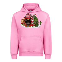Fuchsia Pink christmas gnome and tree Urban Hoodie - FaDigitalArtStudio