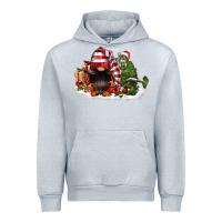 Heather Grey christmas gnome and tree Urban Hoodie - FaDigitalArtStudio