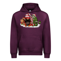 Mauve Wine christmas gnome and tree Urban Hoodie - FaDigitalArtStudio