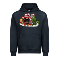 Navy christmas gnome and tree Urban Hoodie - FaDigitalArtStudio