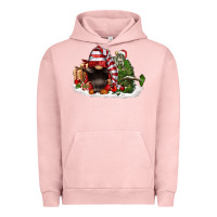 Pigment Salmon christmas gnome and tree Urban Hoodie - FaDigitalArtStudio