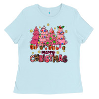 Pink Christmas Trees Ladies Tee | Teevron