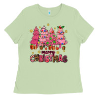 Matcha pink christmas trees Ladies Tee - AdoDesignShop