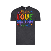 Vintage Black all for love and love for all Vintage Tee - MaliasSmallBusiness