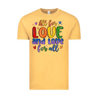 Vintage Mustard all for love and love for all Vintage Tee - MaliasSmallBusiness