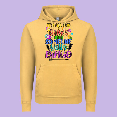 Bingo Vintage Hoodie Designed By Maliassmallbusiness
