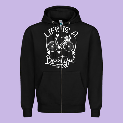 Life Is A Beautiful Ride Zipper Hoodie Designed By Bettercallsaul