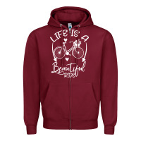 Burgundy Life is a beautiful ride Zipper Hoodie - Bettercallsaul