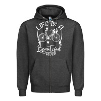 Charcoal Heather Life is a beautiful ride Zipper Hoodie - Bettercallsaul