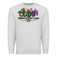 Dove Grey cdl mardi gras Premium Sweatshirt - CowGirlArtShop