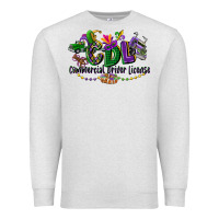 Oatmeal Heather cdl mardi gras Premium Sweatshirt - CowGirlArtShop