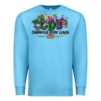 Ocean Blue cdl mardi gras Premium Sweatshirt - CowGirlArtShop