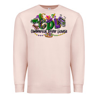 Pale Pink cdl mardi gras Premium Sweatshirt - CowGirlArtShop