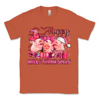 Copper Happy Hallothanksmas Pigs pink Classic Tee - NancyCooperArtShop