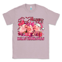 Lilac Happy Hallothanksmas Pigs pink Classic Tee - NancyCooperArtShop
