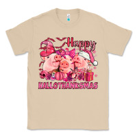 Mushroom Happy Hallothanksmas Pigs pink Classic Tee - NancyCooperArtShop
