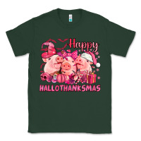 Sports Green Happy Hallothanksmas Pigs pink Classic Tee - NancyCooperArtShop