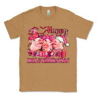 Toasted Coconut Happy Hallothanksmas Pigs pink Classic Tee - NancyCooperArtShop