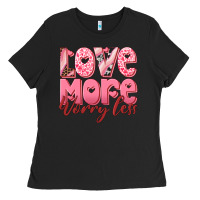 Black love more worry less Ladies Tee - RanaPortraitStore