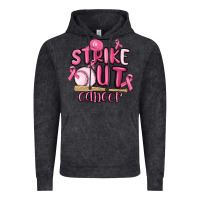Vintage Black strike out cancer baseball Vintage Hoodie - MaliasSmallBusiness