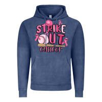 Vintage Denim strike out cancer baseball Vintage Hoodie - MaliasSmallBusiness