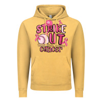 Vintage Mustard strike out cancer baseball Vintage Hoodie - MaliasSmallBusiness